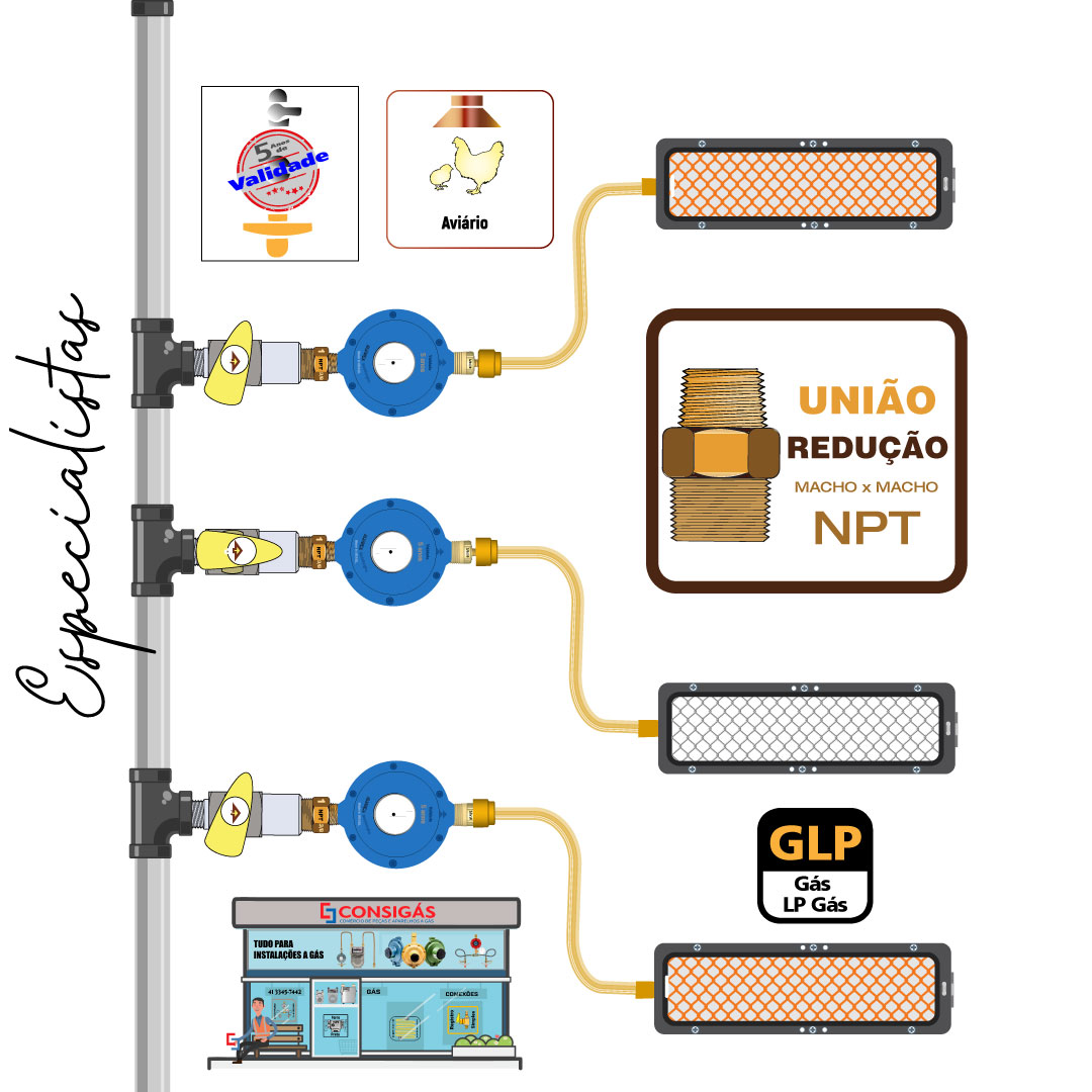 niple redução latão npt